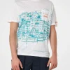 Herren-T-Shirt aus Leinenjersey Ecstasea mit platziertem Cannes-Aufdruck und gestickter Tasche