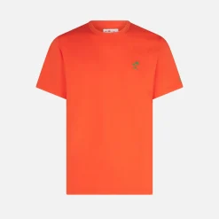 Herren-T-Shirt aus orangefarbener Baumwolle
