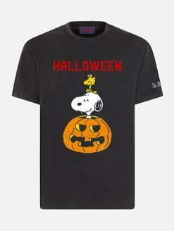 Herren-T-Shirt aus schwerer Baumwolle mit Halloween-Aufdruck | SNOOPY – PEANUTS™ SONDEREDITION