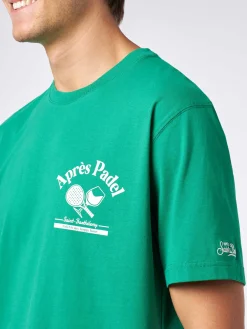 Herren-T-Shirt aus schwerer Baumwolle mit Padel-Aufdruck