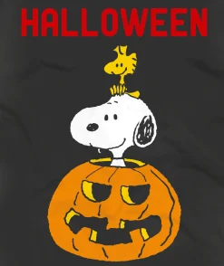 Herren-T-Shirt aus schwerer Baumwolle mit Halloween-Aufdruck | SNOOPY – PEANUTS™ SONDEREDITION