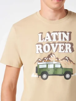 Herren-T-Shirt aus schwerer Baumwolle mit Latin Rover-Aufdruck