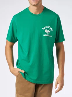 Herren-T-Shirt aus schwerer Baumwolle mit Padel-Aufdruck
