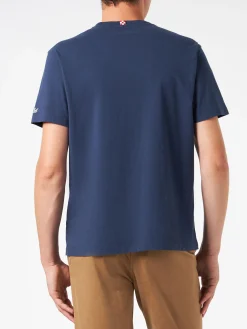 Herren-T-Shirt aus schwerer Baumwolle mit „Latin Rover“-Stickerei