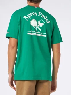 Herren-T-Shirt aus schwerer Baumwolle mit Padel-Aufdruck