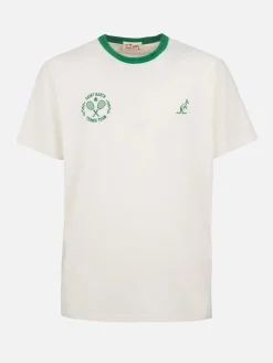 Herren-T-Shirt aus weißer Baumwolle „Dover“ mit Australian Stickerei | AUSTRALIAN BRAND SPECIAL EDITION