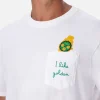 Herren-T-Shirt Austin aus Baumwolle mit Uhrenaufdruck und Stickerei