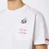 Herren-T-Shirt Austin aus Baumwolle mit Uhrenaufdruck und Stickerei