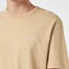 Herren-T-Shirt Dover aus beigem Baumwolljersey mit St. Barth-Stickerei