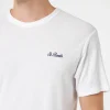 Herren-T-Shirt Gary aus weißem Frottee mit St. Barth-Stickerei