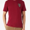 Herren-T-Shirt in Burgunderrot mit Aufdruck