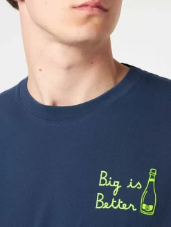 Herren-T-Shirt mit Big is Better-Stickerei vorne
