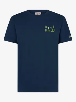 Herren-T-Shirt mit Big is Better-Stickerei vorne