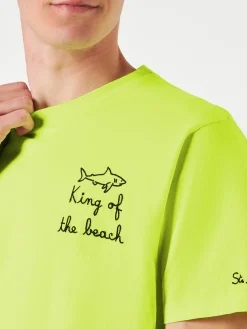 Herren-T-Shirt mit King of the Beach-Stickerei