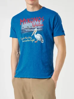 Herren-T-Shirt mit Mykonos-Print