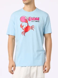 Herren-T-Shirt mit platziertem Aufdruck und Stickerei der Big Babol-Krabbe | GROSSE BABOL-SONDERAUSGABE