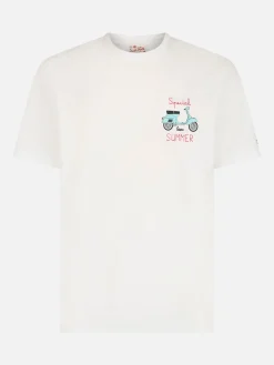 Herren-T-Shirt mit platziertem Vespa-Aufdruck und Stickerei | VESPA-SONDEREDITION