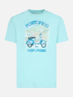 Herren-T-Shirt mit platziertem Portofino Vespa Friend-Aufdruck | VESPA-SONDEREDITION