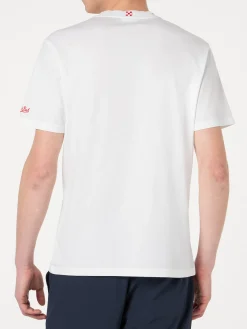 Herren-T-Shirt mit St.-Barth-Habituè-Stickerei
