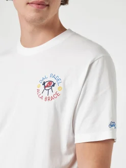 Herren-T-Shirt Portofino aus Baumwolljersey in klassischer Passform mit Dal Padel alla-Klammerstickerei | INSULTI LUMINOSI SONDEREDITION