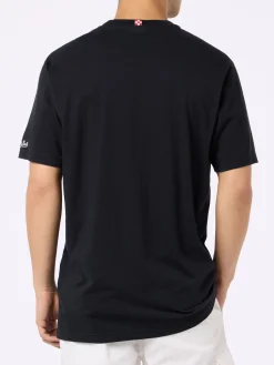 Herren-T-Shirt „Portofino“ aus Baumwolljersey in klassischer Passform mit „Non ci resta che sbocciare“-Stickerei