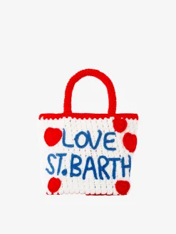Häkeltasche mit Herzstickerei