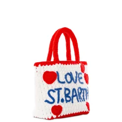 Häkeltasche mit Herzstickerei
