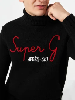 Hochgeschlossener Herrenpullover mit Super-G-Stickerei | SUPER G SONDEREDITION