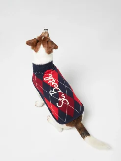 Hundepullover mit Argyle-Print