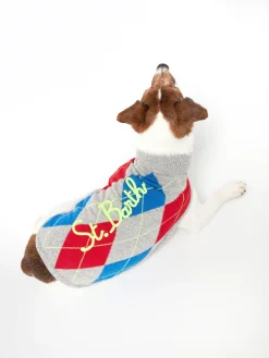 Hundepullover mit Argyle-Print