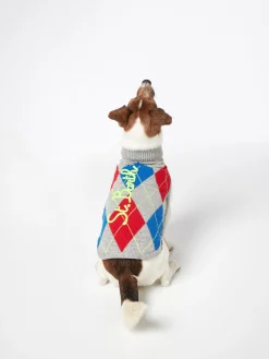 Hundepullover mit Argyle-Print
