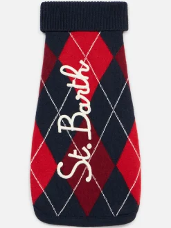 Hundepullover mit Argyle-Print