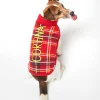 Hundepullover mit Tartan-Print