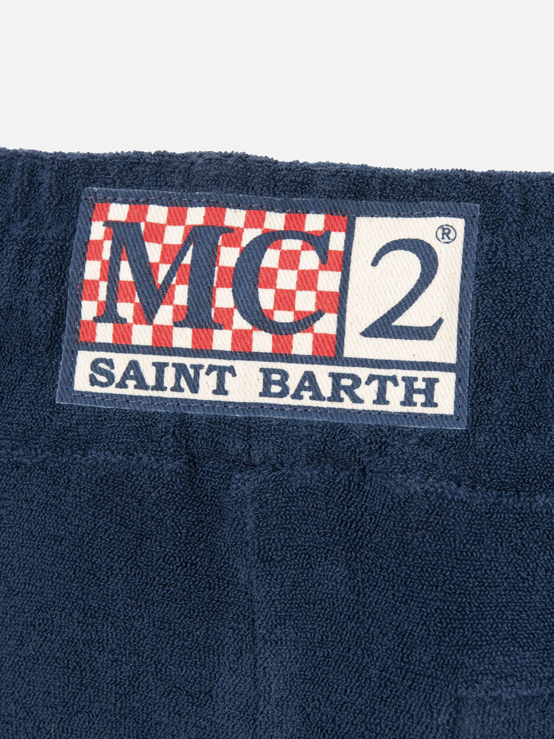 Jungen marineblaue Frottee-Bermudashorts Randle Jr