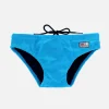 Jungen-Badehose Billy aus Frottee mit Hai-Prägedruck
