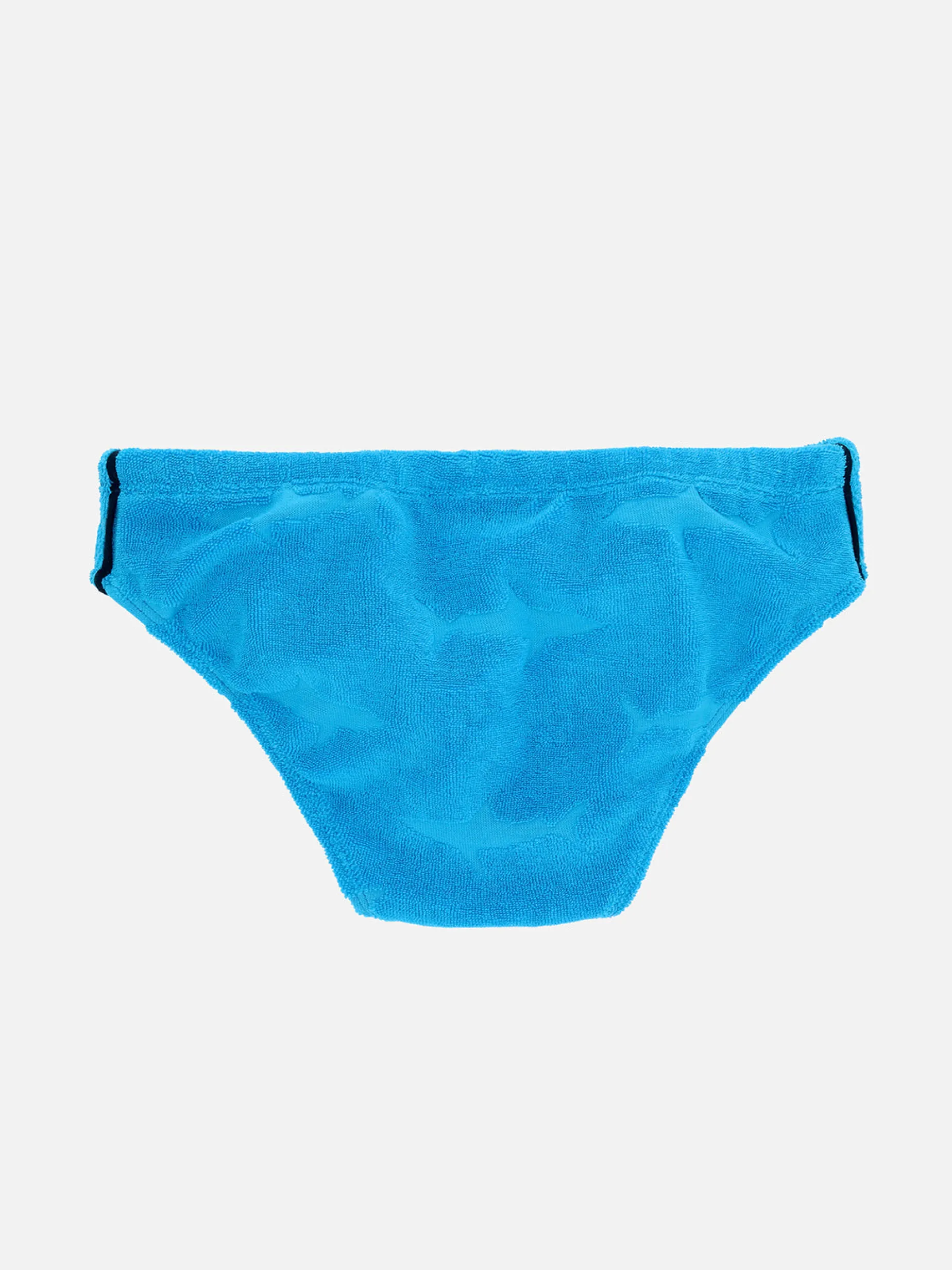 Jungen-Badehose Billy aus Frottee mit Hai-Prägedruck