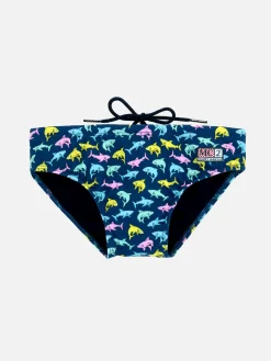Jungen-Badehose Billy mit Hai-Aufdruck