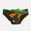 Jungen-Badehose mit mehrfarbigem Tarnmuster