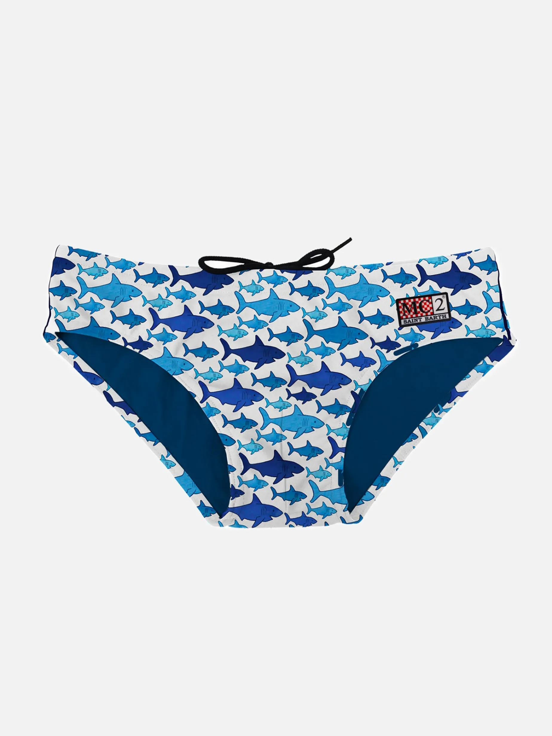 Jungen-Badehose mit Multi-Haifisch-Print
