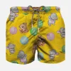Jungen-Badeshorts aus Baumwolle mit Welpen-Ballondruck