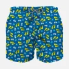 Jungen-Badeshorts aus leichtem Stoff mit Schnorchel-Print