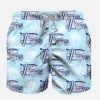 Jungen-Badeshorts aus leichtem Stoff mit Jeep-Print