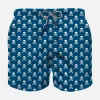 Jungen-Badeshorts aus leichtem Stoff mit Piraten-Print