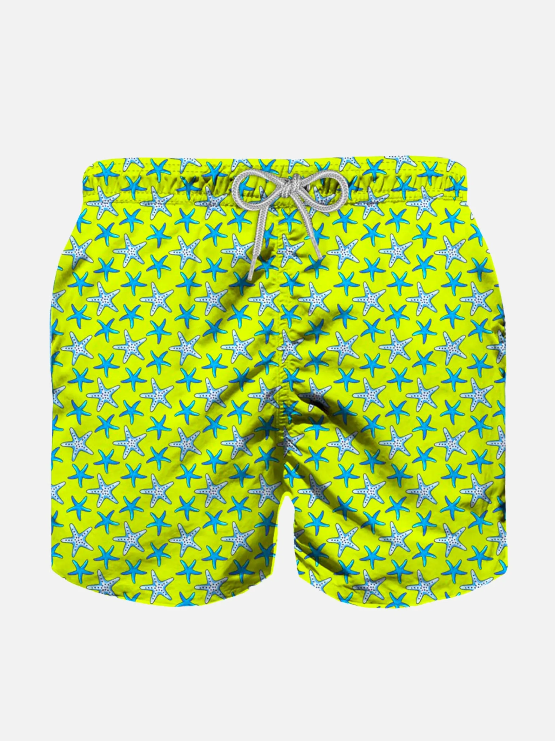 Jungen-Badeshorts aus leichtem Stoff mit Seestern-Print