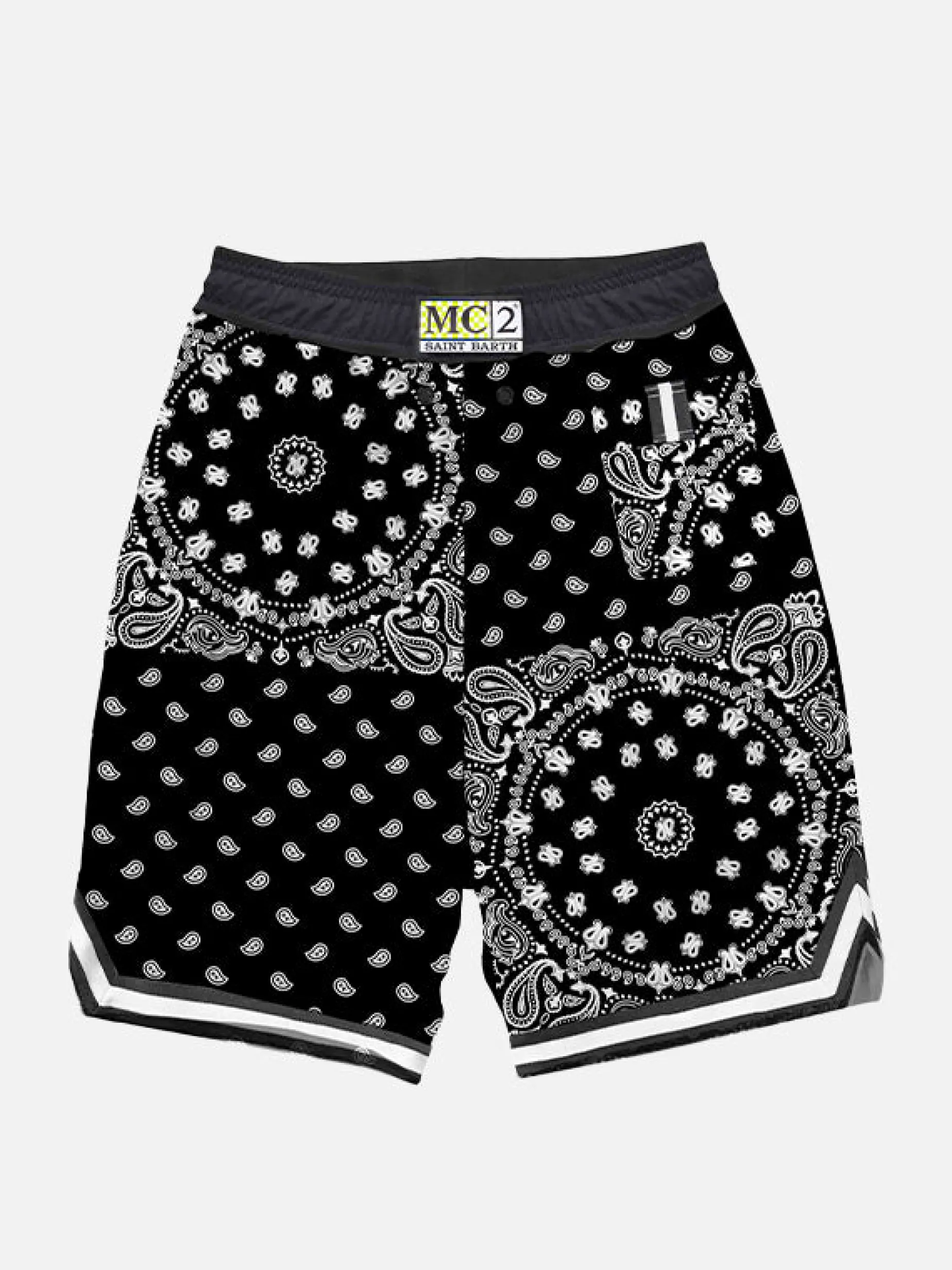 Jungen-Badeshorts im Surf-Stil mit Bandanna-Print