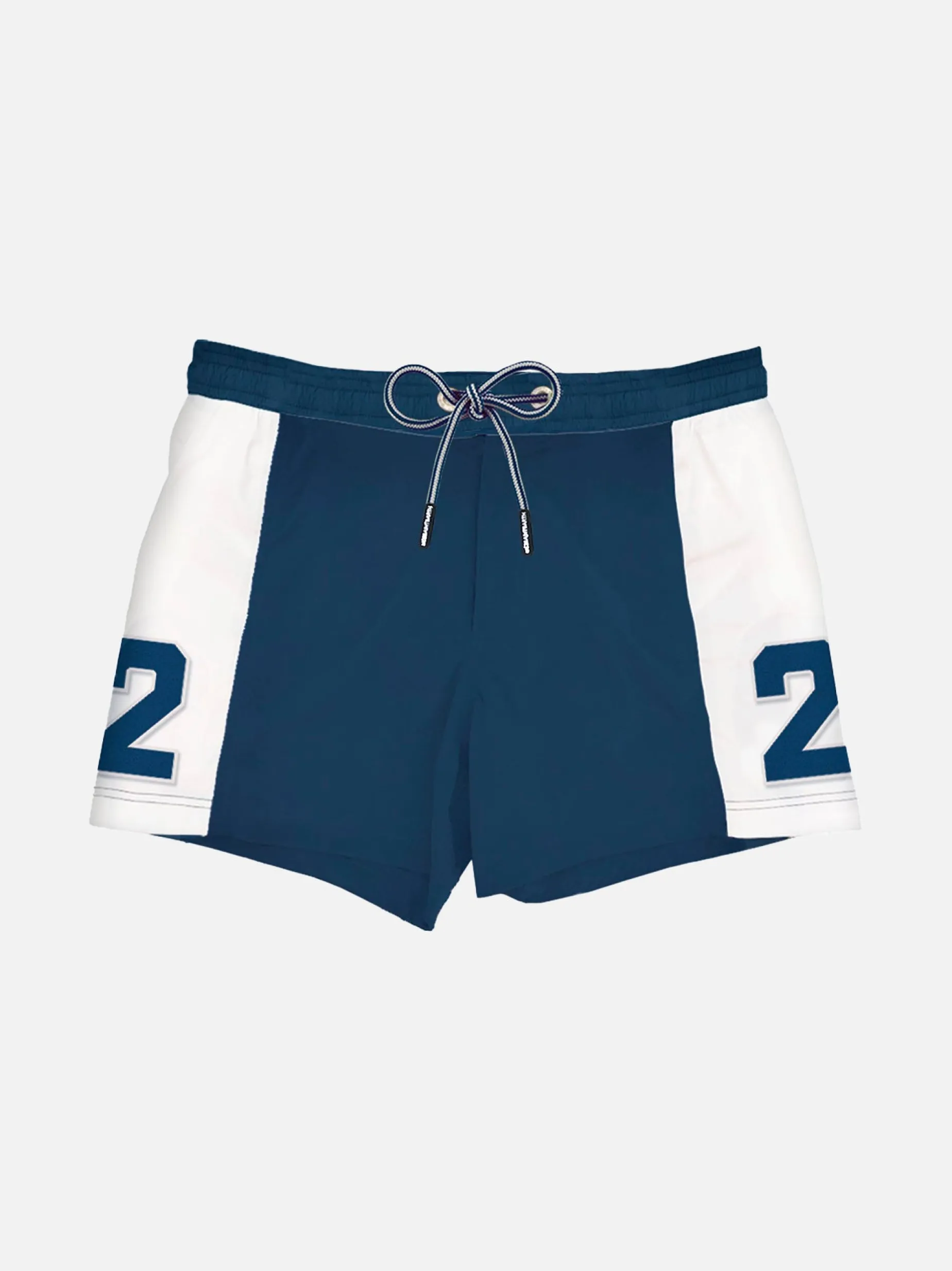 Jungen-Badeshorts mit Bändern und Aufnäher