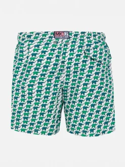 Jungen-Badeshorts mit Elefanten-Print