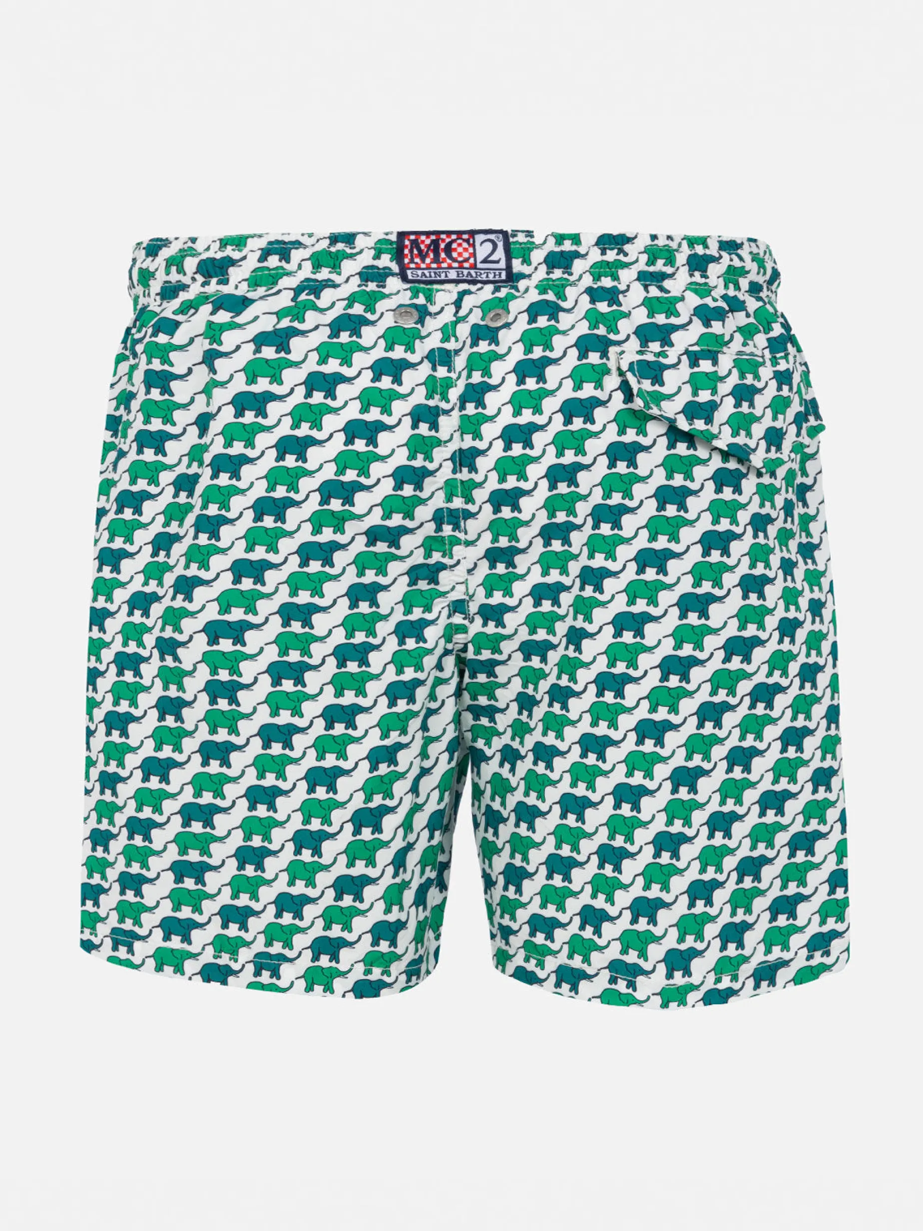 Jungen-Badeshorts mit Elefanten-Print