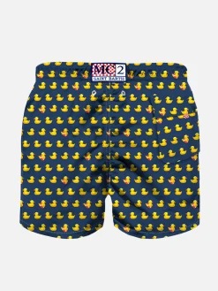 Jungen-Badeshorts mit Enten-Print