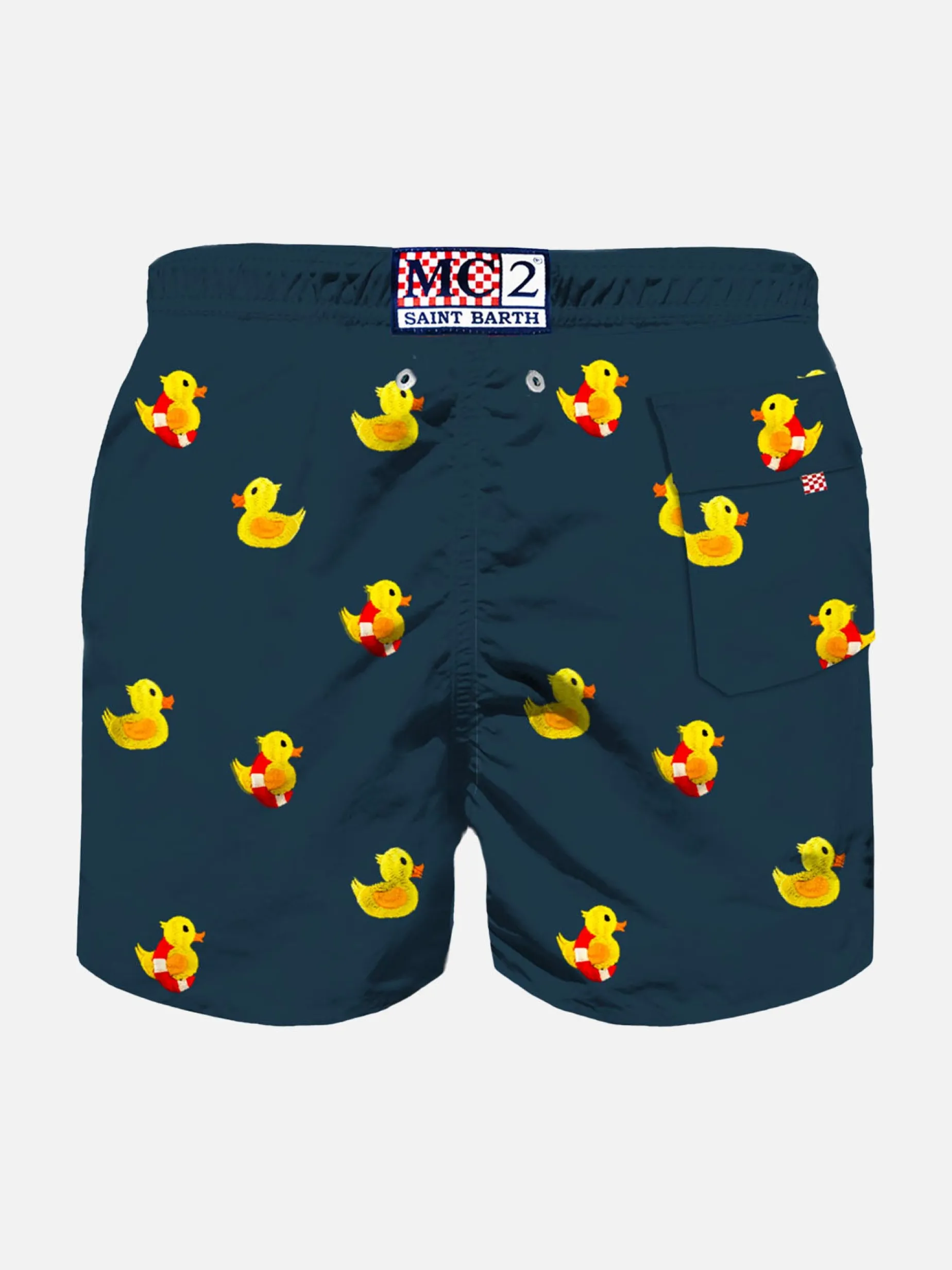 Jungen-Badeshorts mit Enten-Stickerei